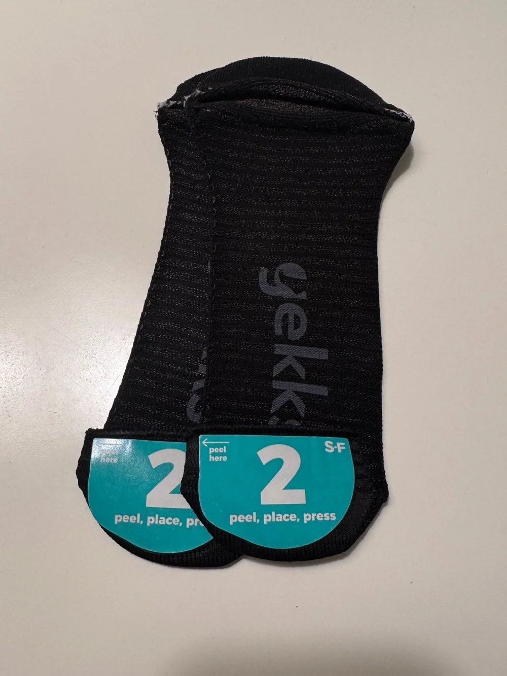 Gekks Shoe Liners for Flats Women's Medium 2 Pairs Black Gray NEW